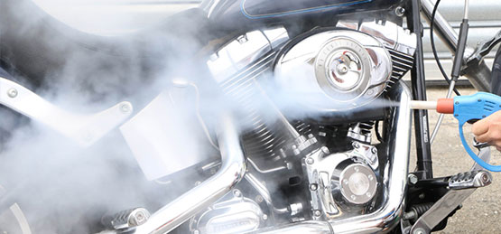Steam cleaning - Motorcycle